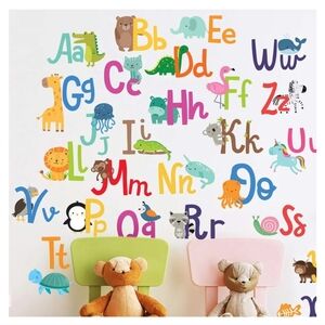 Alphabet Wall Decals for Kids Rooms ABC Toddler Boy and Girl Playroom Décor New
